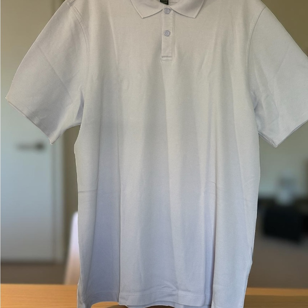 Lululemon Athletica White Polo Shirt Classic Design